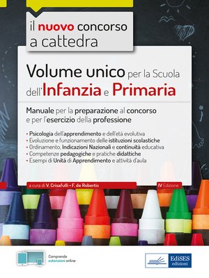 cover image of Volume unico per la Scuola dell'Infanzia e Primaria